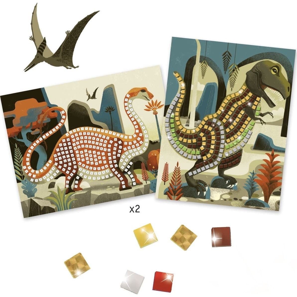 Djeco Tableaux Mosaïques Dinosaures