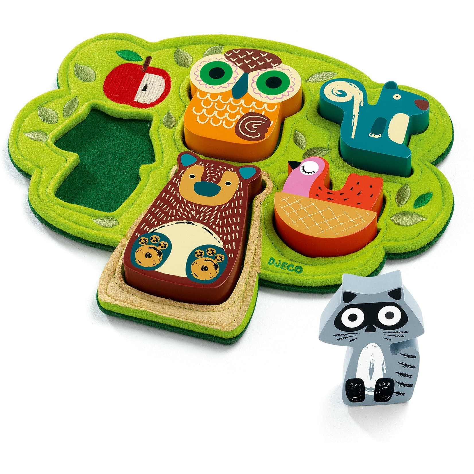 Djeco Oski puzzle bois et feutrine