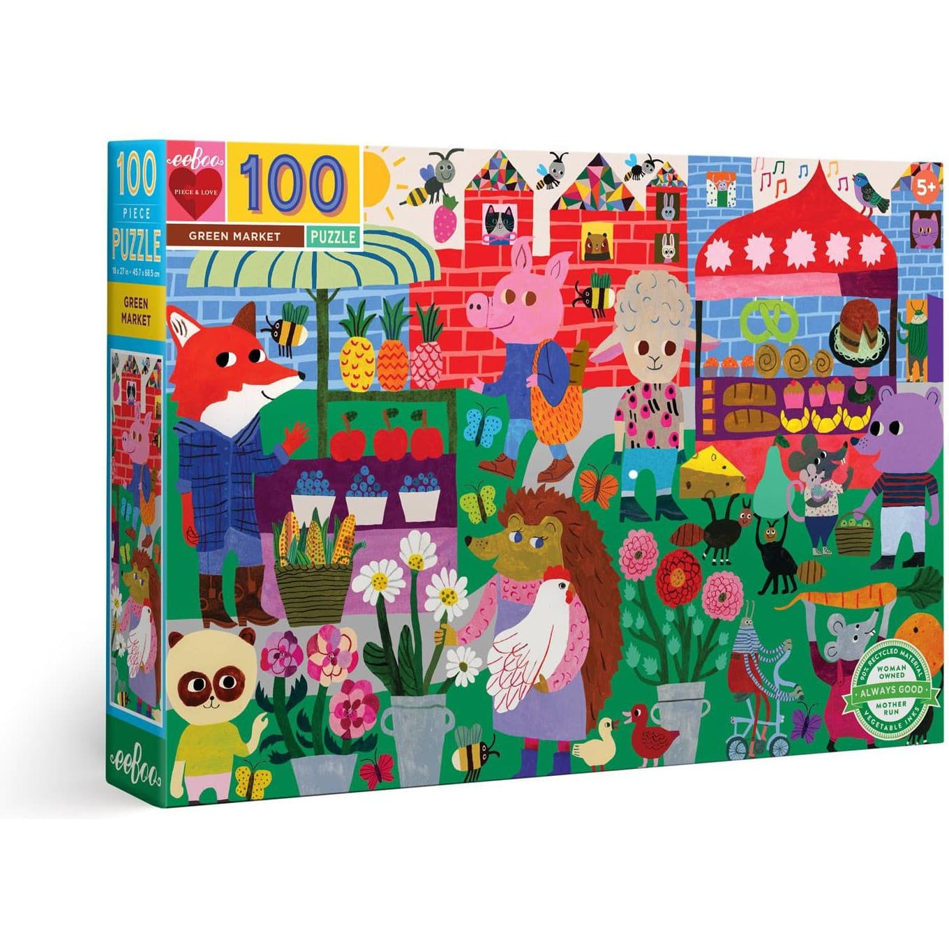 Eeboo Puzzle Marché écologique 100 pièces