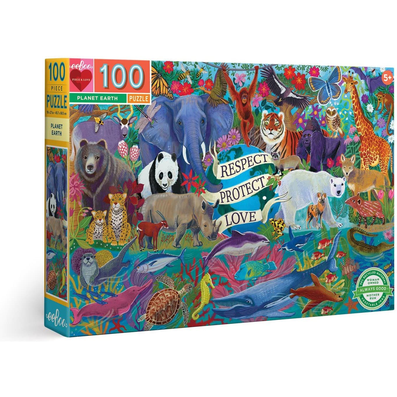 Eeboo Puzzle Planète Terre 100 Pièces