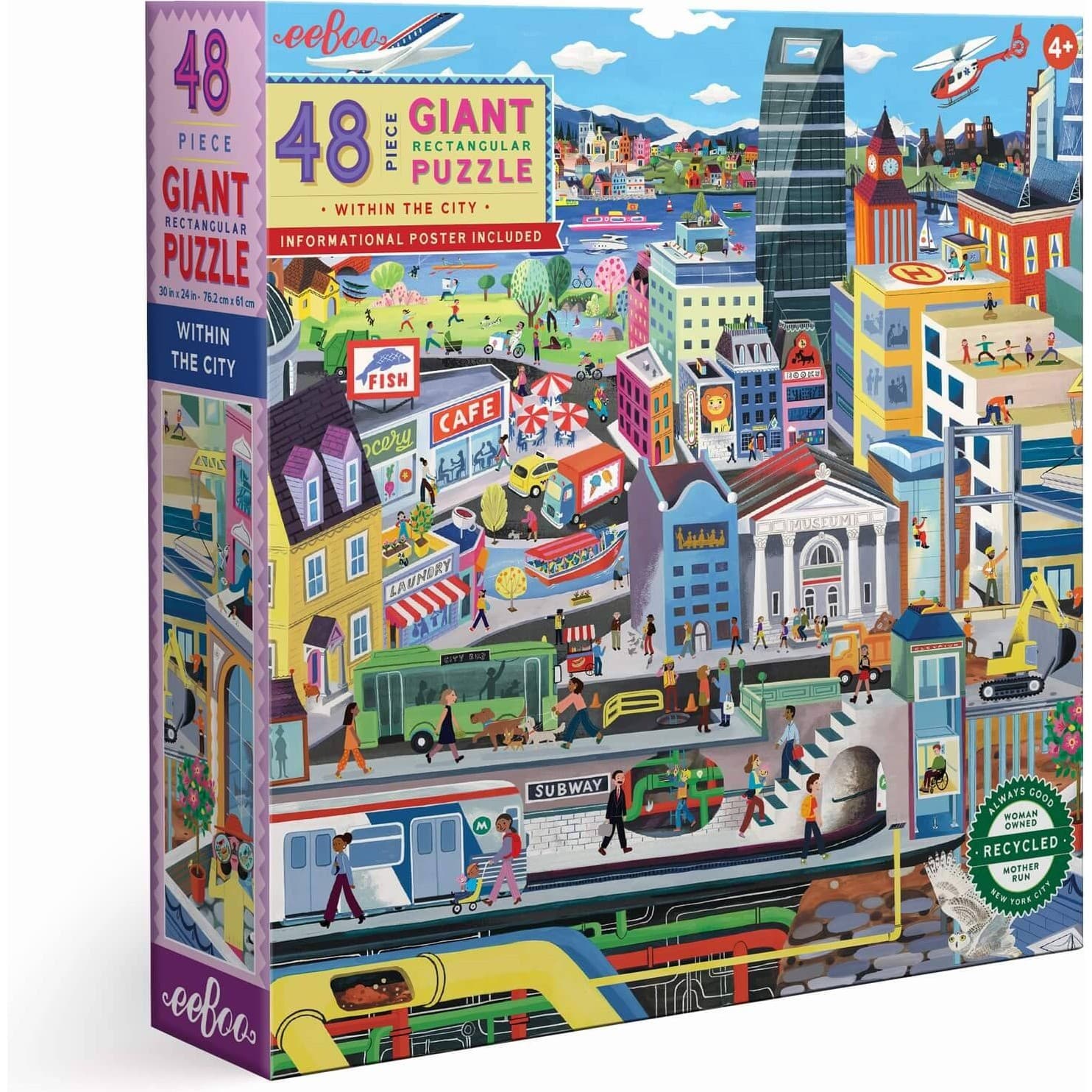 Eeboo Puzzle Dans la Ville 48 pièces