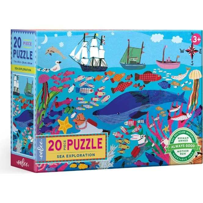 Eeboo Puzzle Exploration Marine 20 pièces