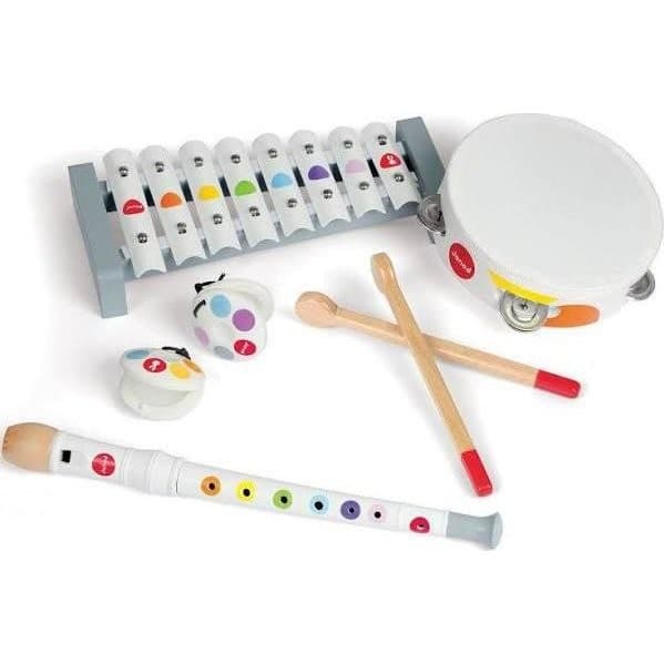 Janod Set Musical d'instruments en bois Confetti