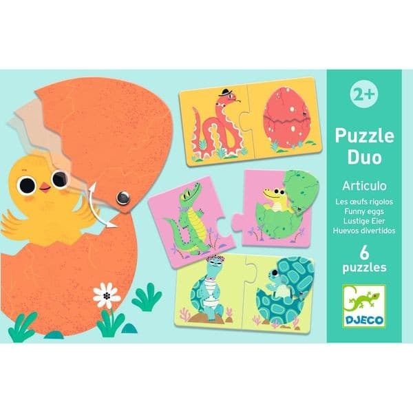 Djeco Puzzle duo articulo Les œufs rigolos