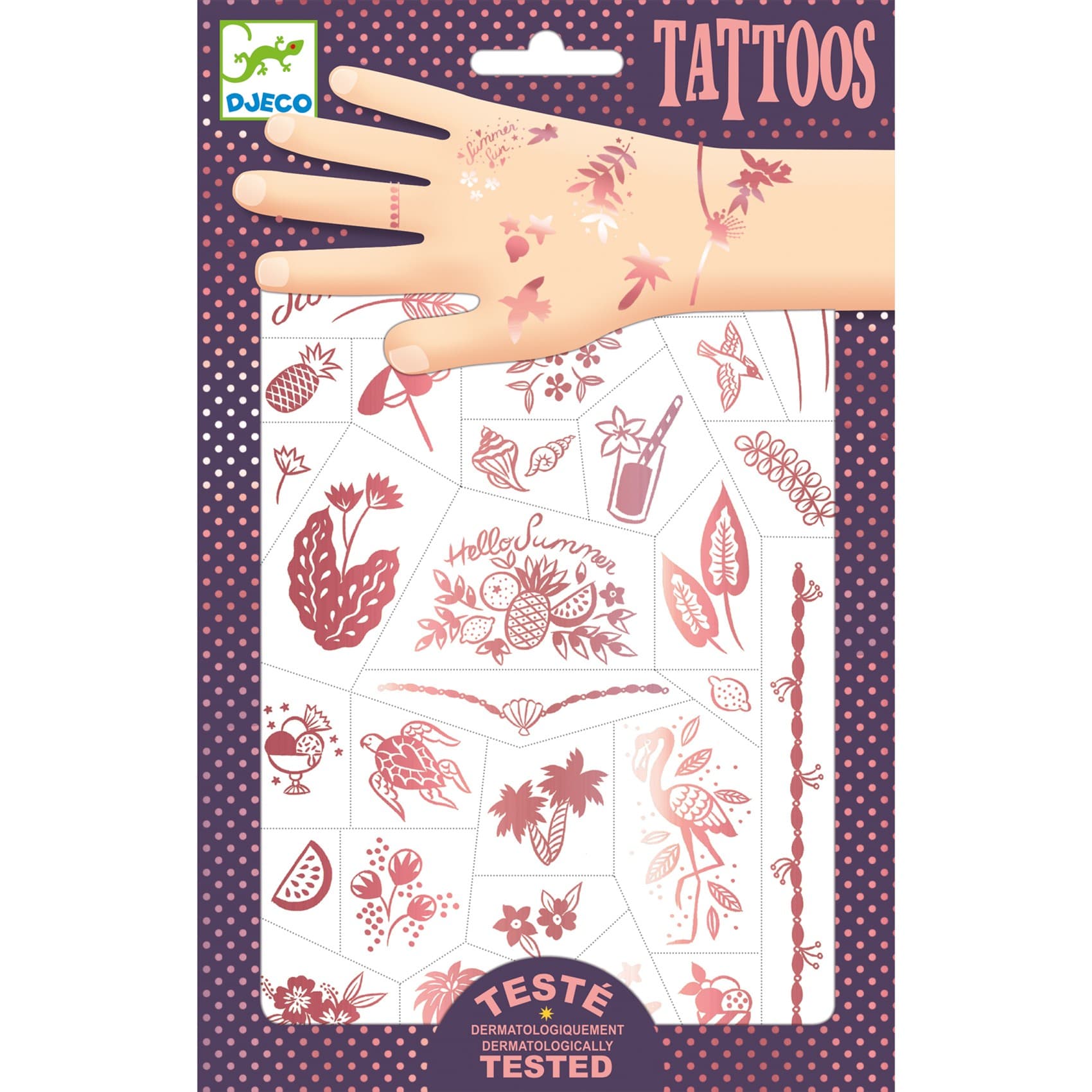 Djeco Tatouages temporaires Hello Summer