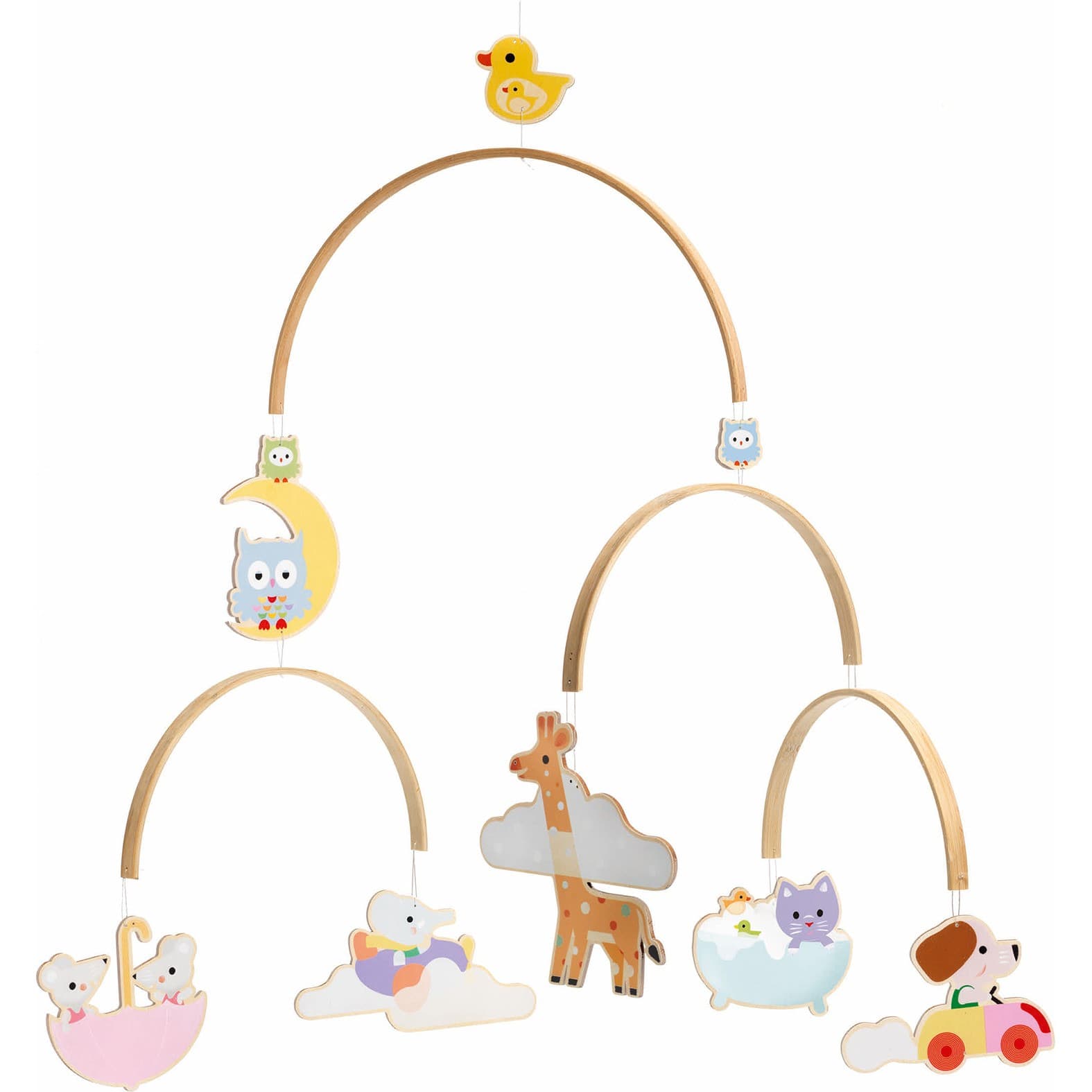 Djeco Mobile Bébé Animaux Mobile en bois