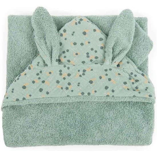 Moulin Roty Sortie de bain sauge Trois Petits Lapins