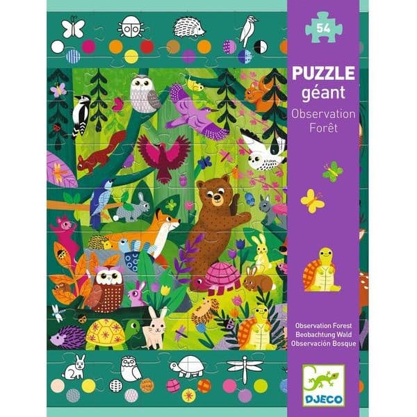 Djeco Puzzle Géant Observation Forêt 54 pcs