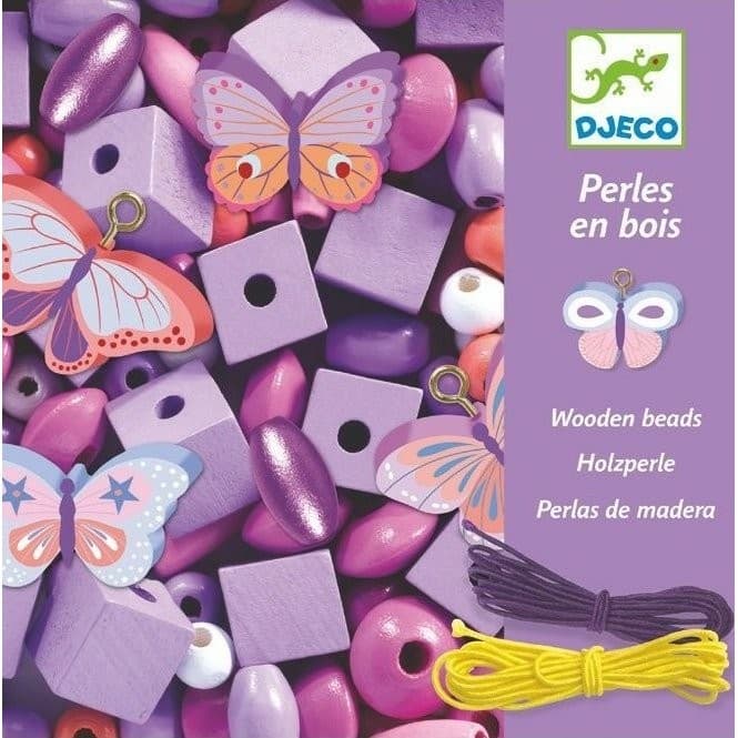 Djeco Perles En Bois Papillons