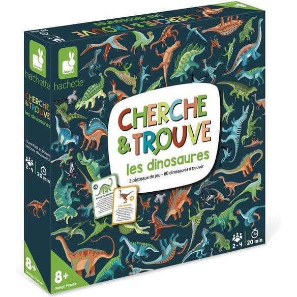Janod Jeu de plateau Cherche et trouve Les dinosaures