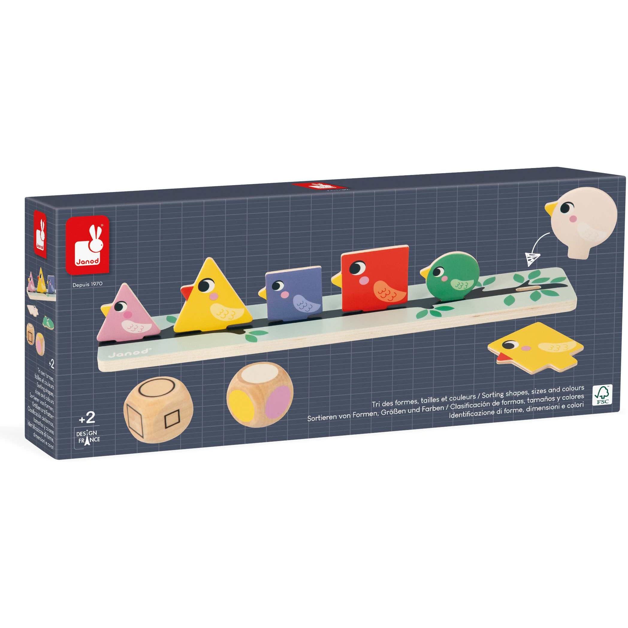 Janod Tri des Formes couleurs et taille Les Oiseaux