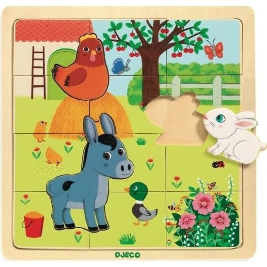 Djeco Puzzle en Bois Farm