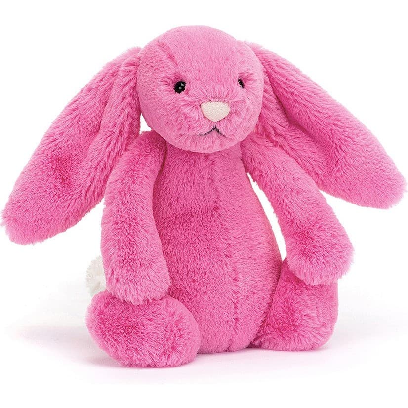 Jellycat Peluche Lapin Rose Vif Bashful 18 cm
