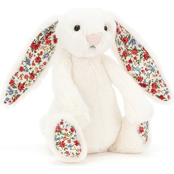 Jellycat Petite peluche lapin blanc blossom de Small