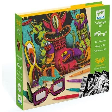 Djeco Funny Freaks Coloriage avec effets 3D
