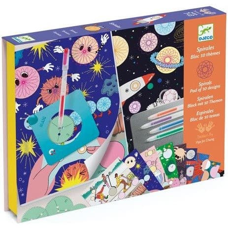 Djeco Dessin Spirales Bloc de 10 thèmes enfant dès 7 ans