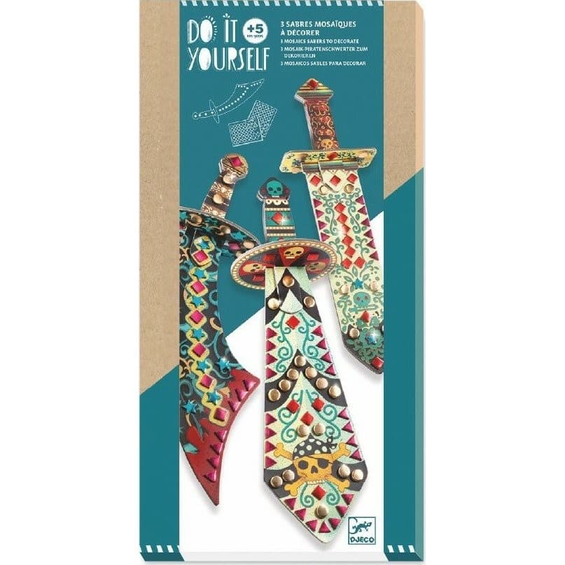Djeco Coffret de mosaïques Epée à décorer Comme un pirate