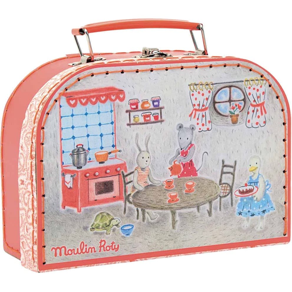 Moulin Roty Valise dînette à pois La Grande Famille