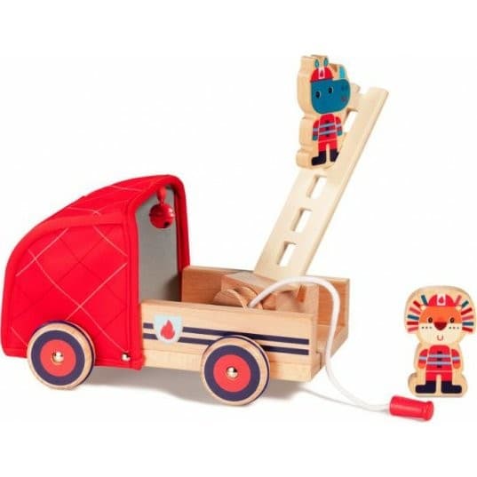 Lilliputiens Camion de pompier en bois Marius