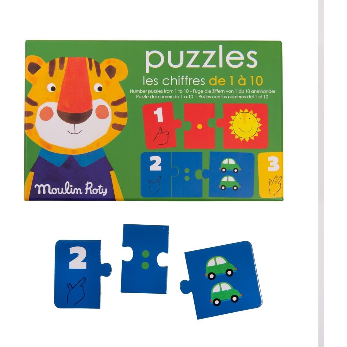 Moulin Roty Puzzle chiffres 1 à 10 Les Popipop