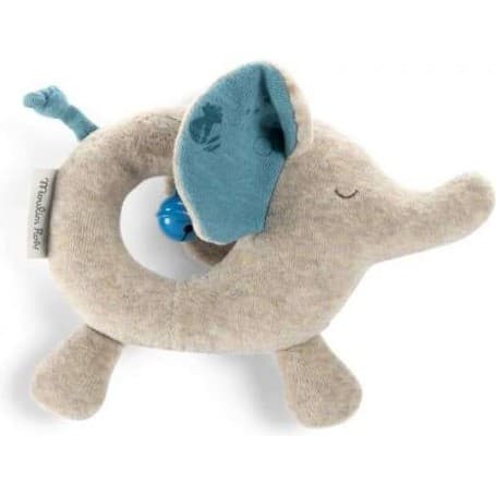 Moulin Roty Anneau hochet éléphant Sous mon baobab