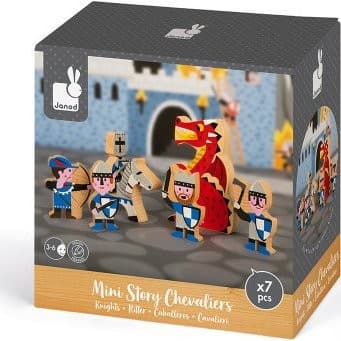 Janod Coffret de jeu en bois Chevaliers Story