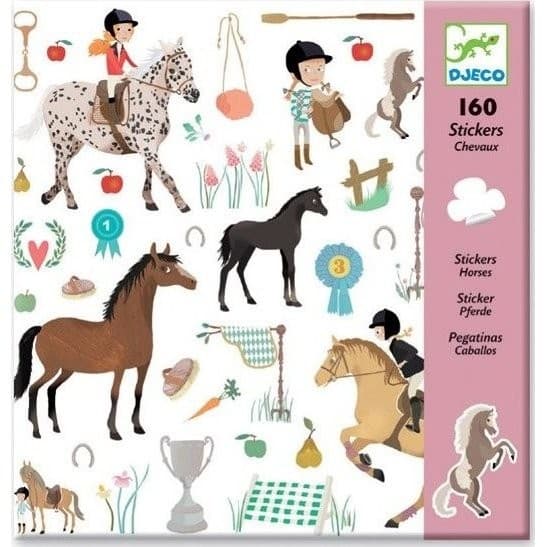 Djeco Stickers Papier Chevaux