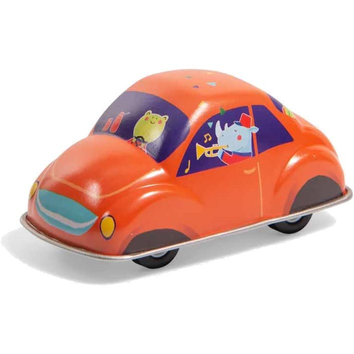 Moulin Roty Voiture en métal orange