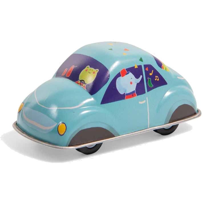 Moulin Roty Voiture en métal à friction bleue