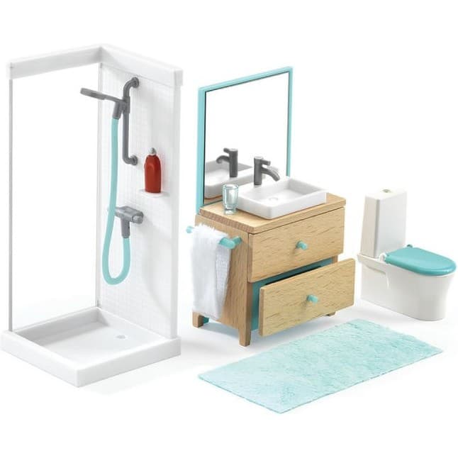 Djeco La salle de bain Mobilier maison de poupées