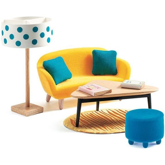 Djeco Le salon Mobilier maison de poupées