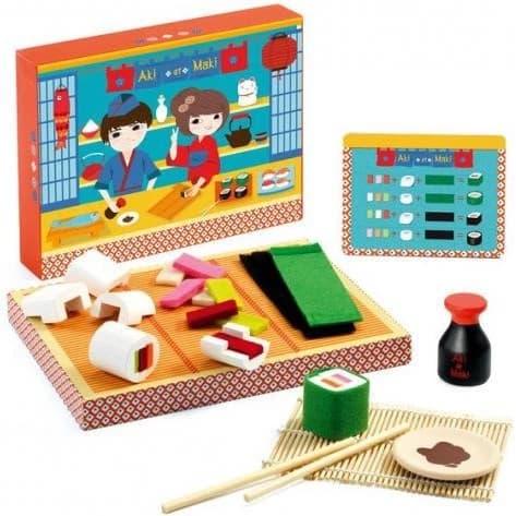 Djeco Jeu d'imitation : Petit restaurant Japonais : Aki et Maki