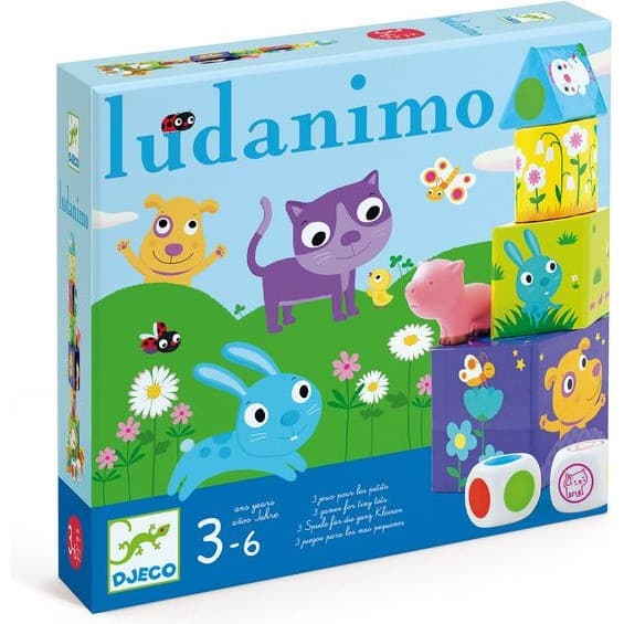 Djeco Ludanimo 3 jeux en un mémo, parcours, équilibre