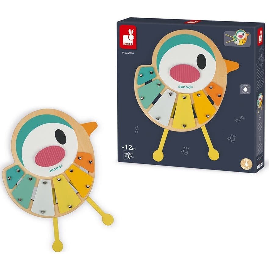 Janod Xylophone en bois Oiseau