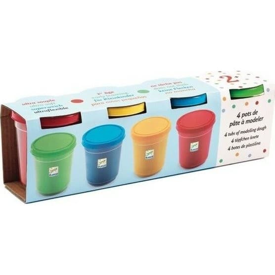 Djeco Boite de 4 pots de Pâte à modeler