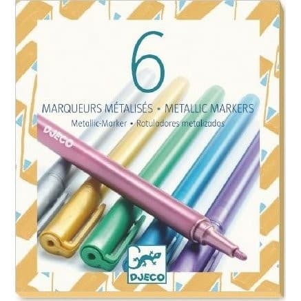 Djeco 6 Marqueurs Métallisés