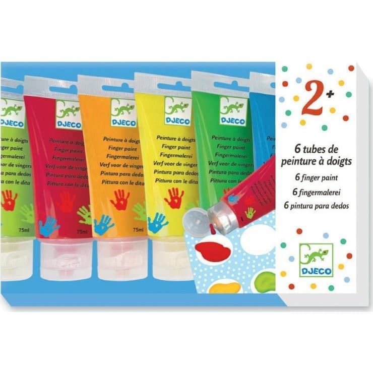 Djeco Peinture à doigts 6 tubes