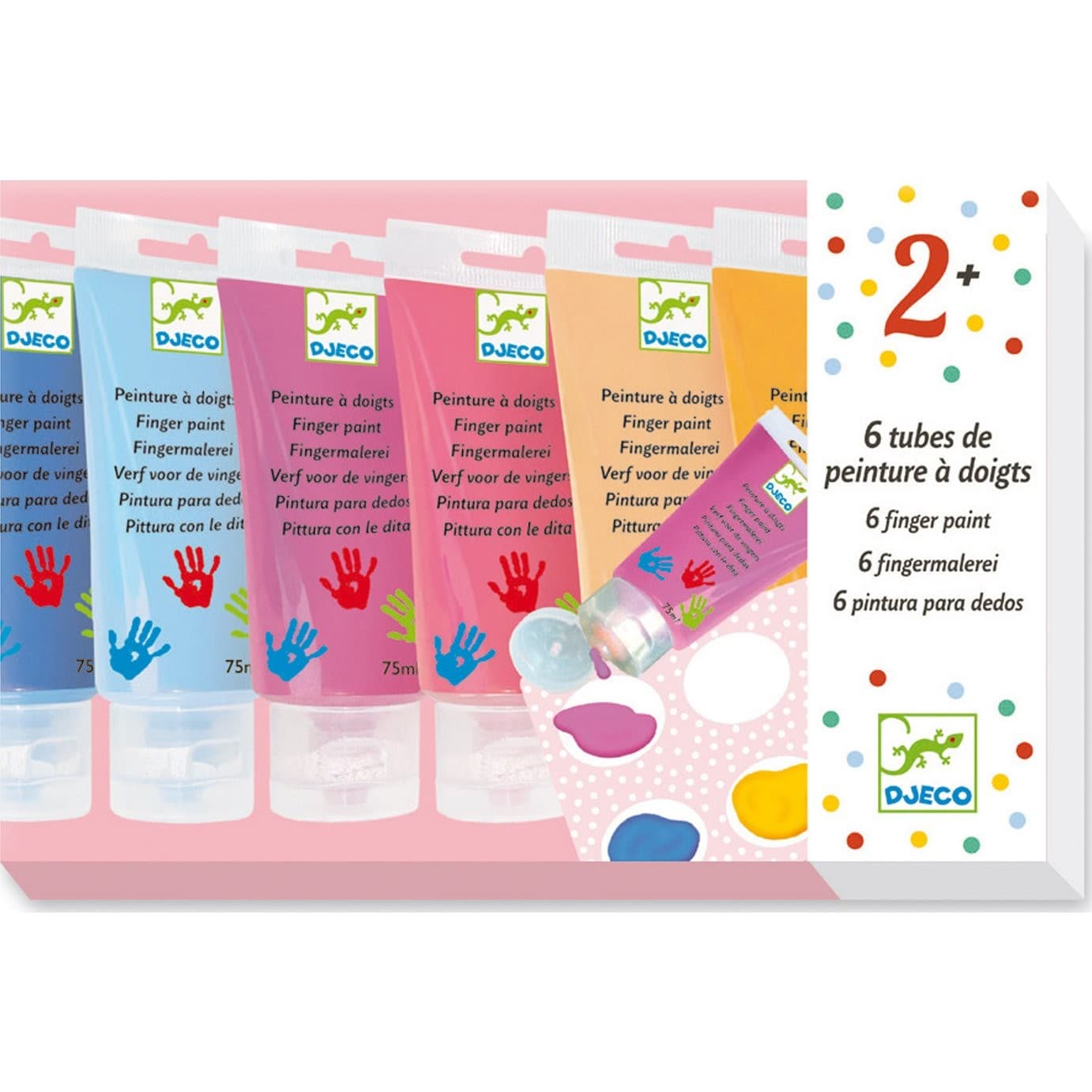 Djeco Tubes de peinture à doigts Sweet 6 tubes