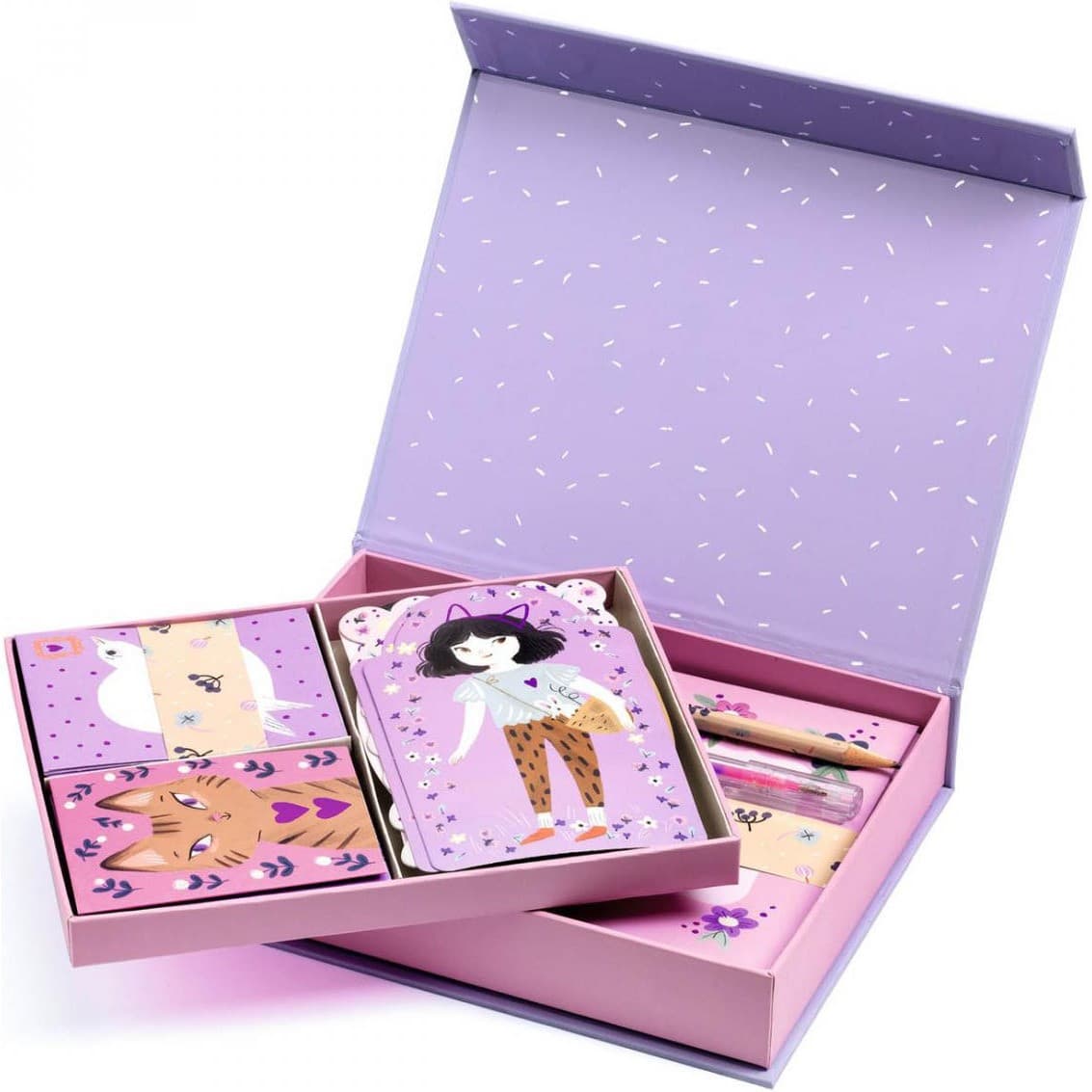 Lovely Paper By Djeco Coffret de correspondance Lucille Djeco