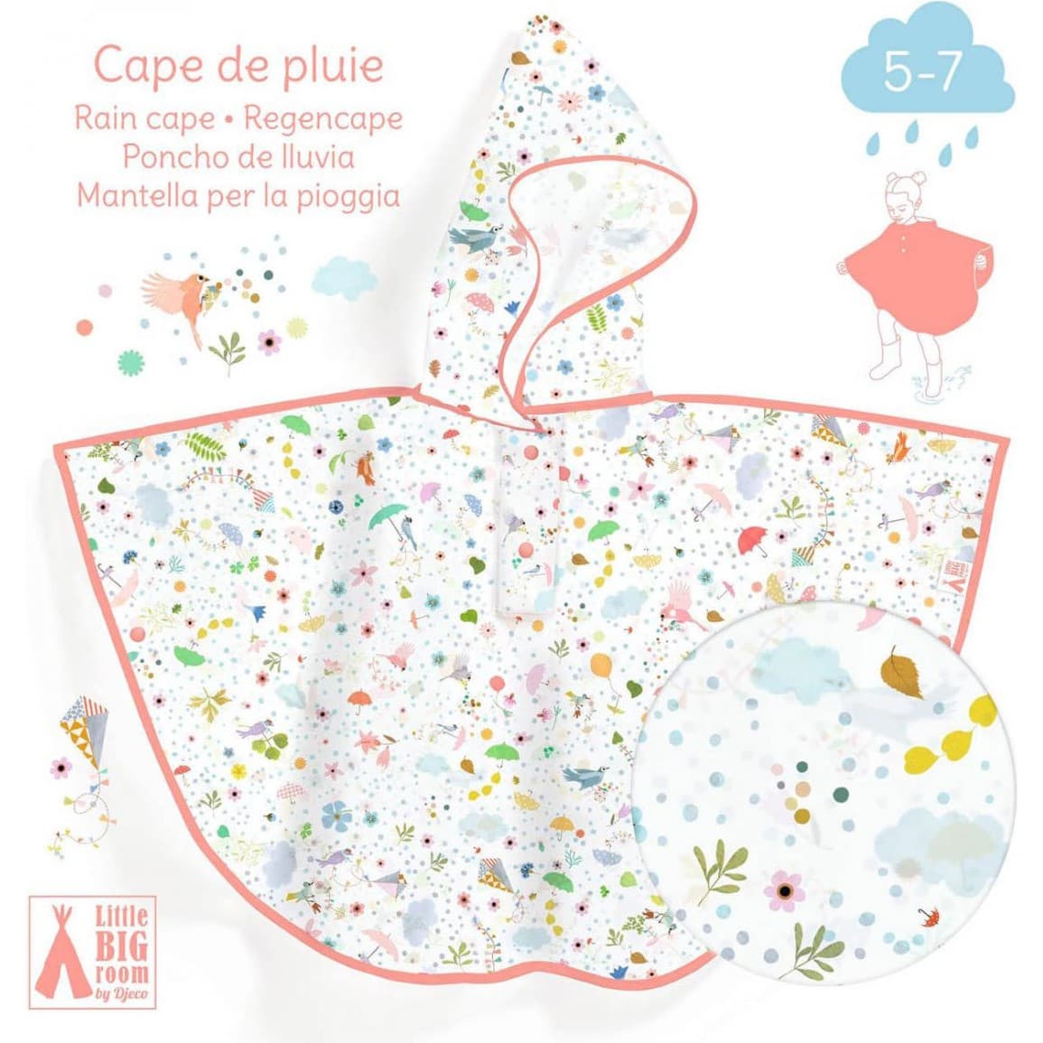 Djeco Grande Cape de pluie 57 ans Légèreté de