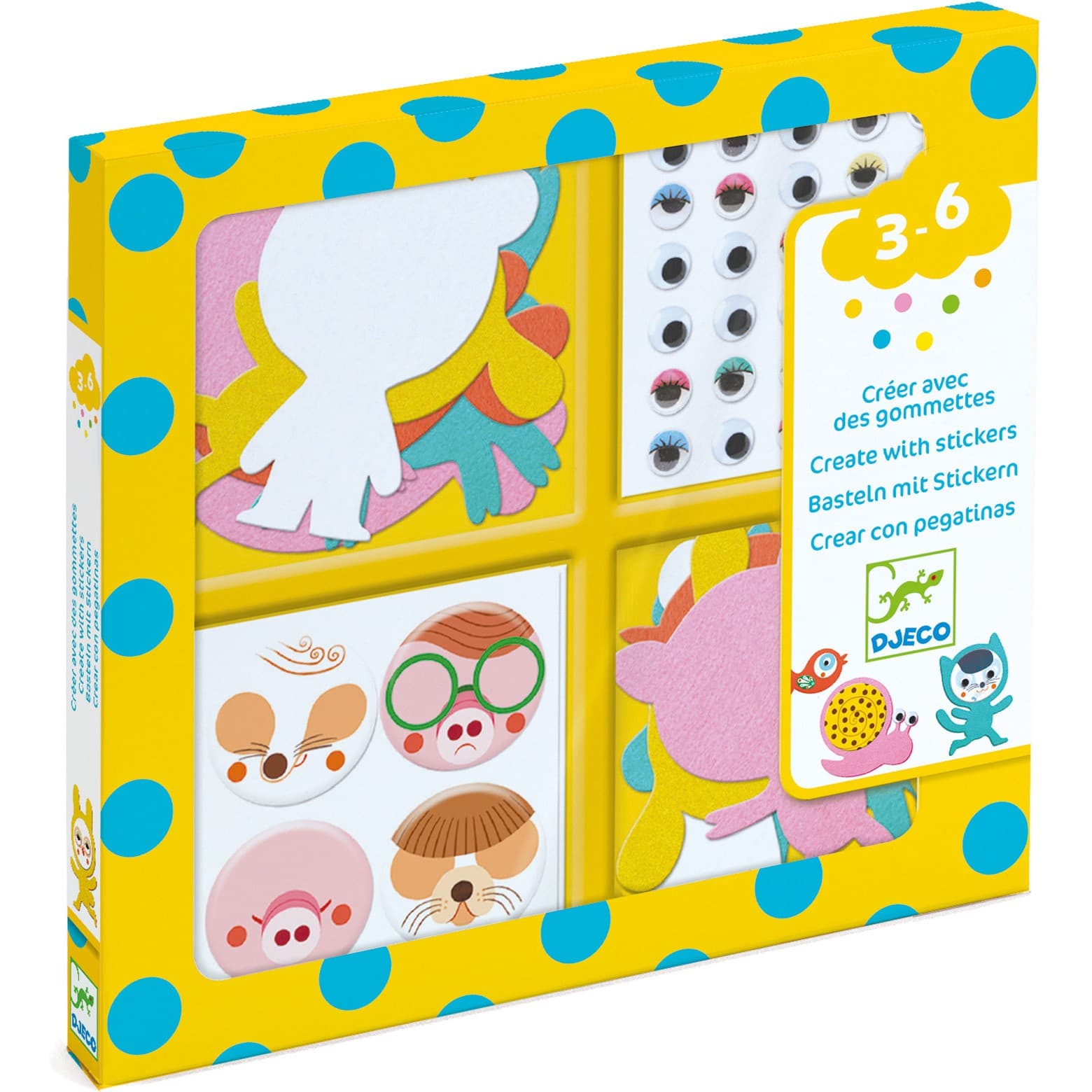 Djeco Stickers des petits J'aime les animaux