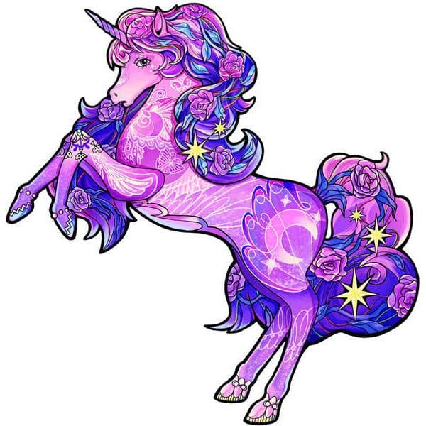 Gigamic Rainbow Puzzle en bois Licorne 110 pièces