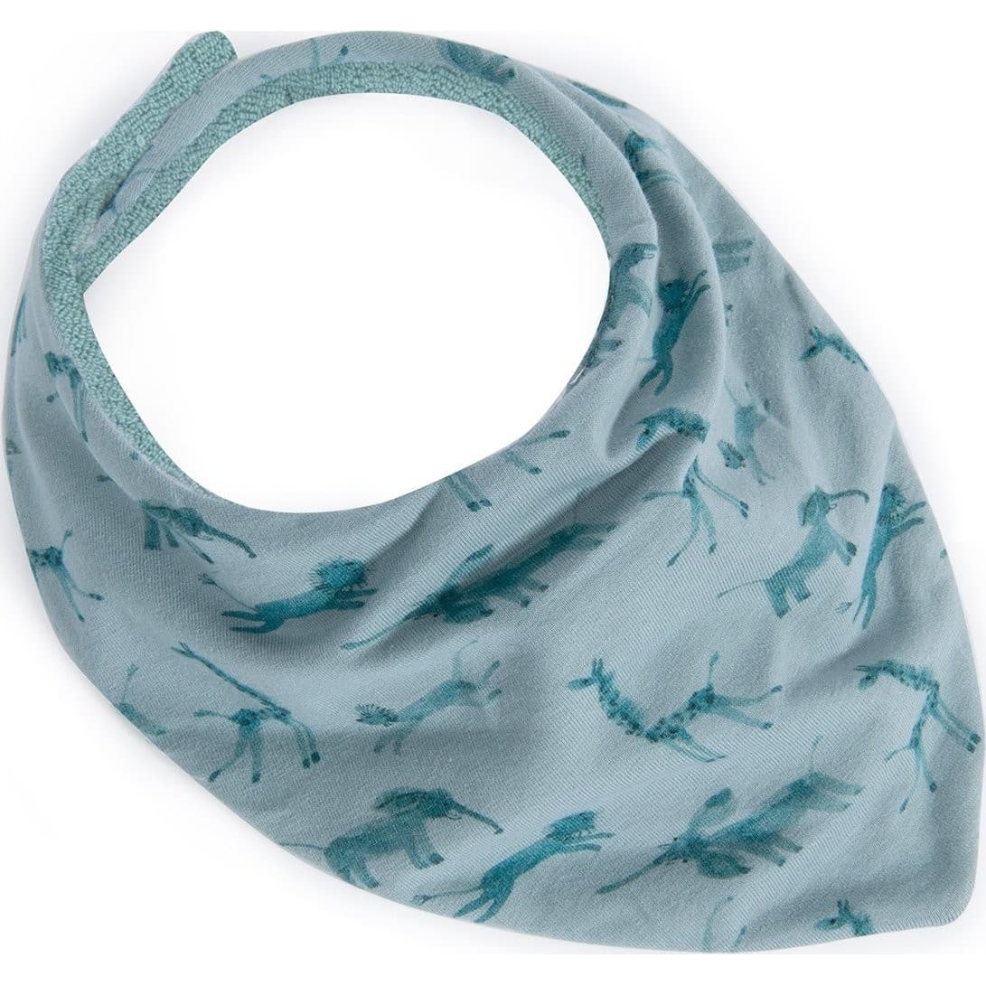 Moulin Roty Bavoir bandana bleu Sous mon Baobab