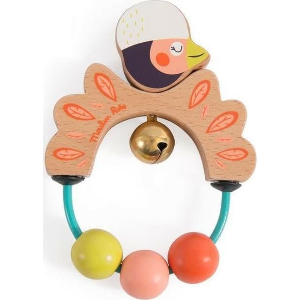 Moulin Roty Hochet en bois oiseau Dans la Jungle