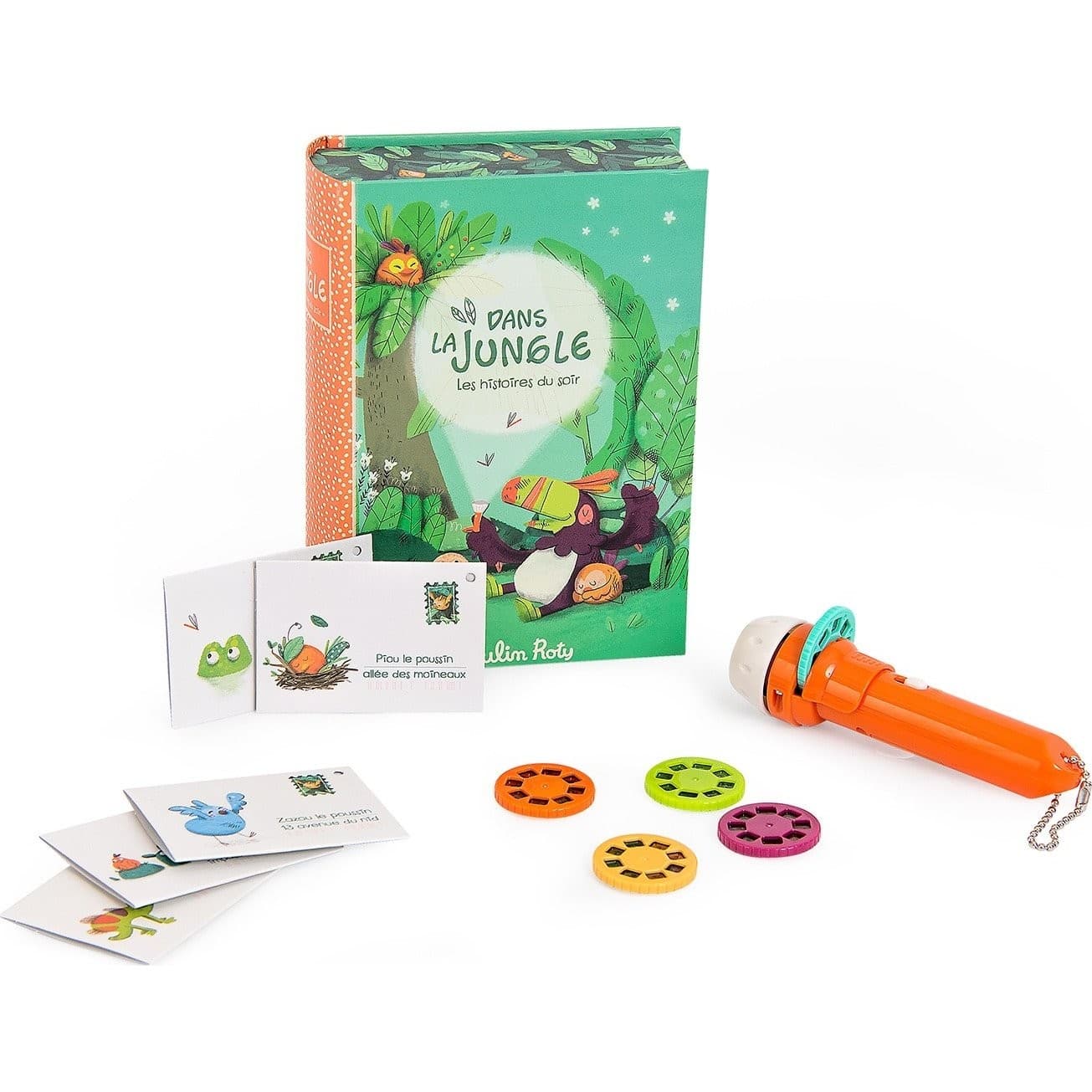 Moulin Roty Coffret lampe à histoires Dans la Jungle
