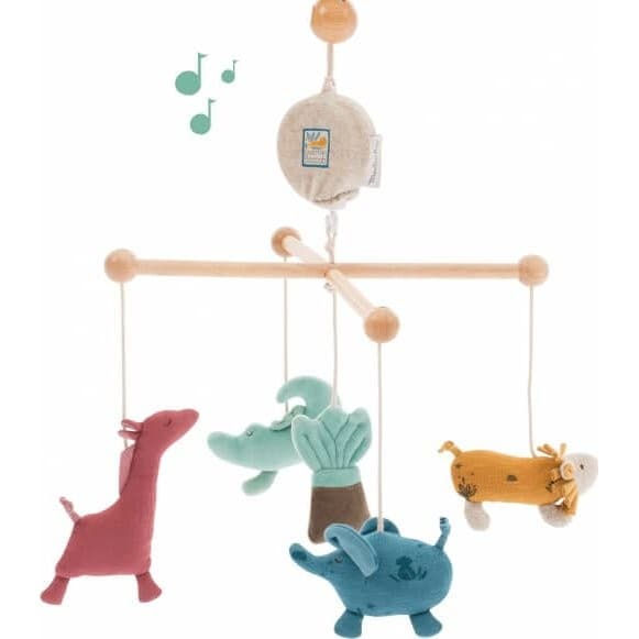 Moulin Roty Mobile musical en bois Sous mon Baobab