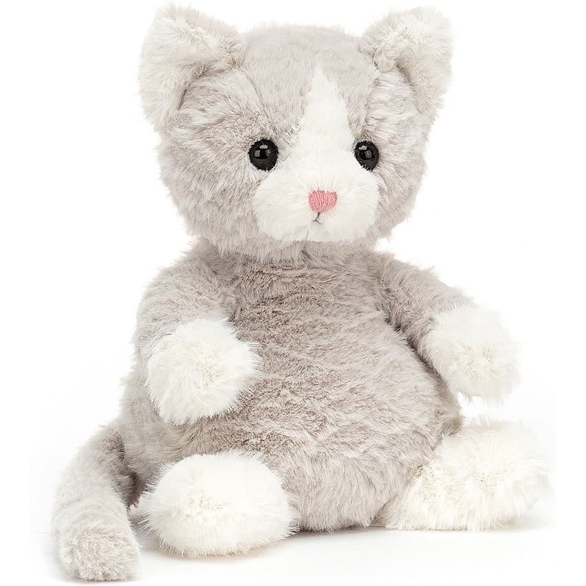 Jellycat Peluche chaton gris Sandy de
