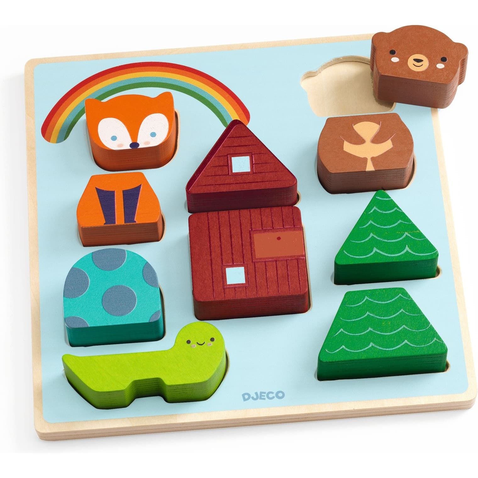 Djeco Puzzles relief Puzz & Match Rainbow