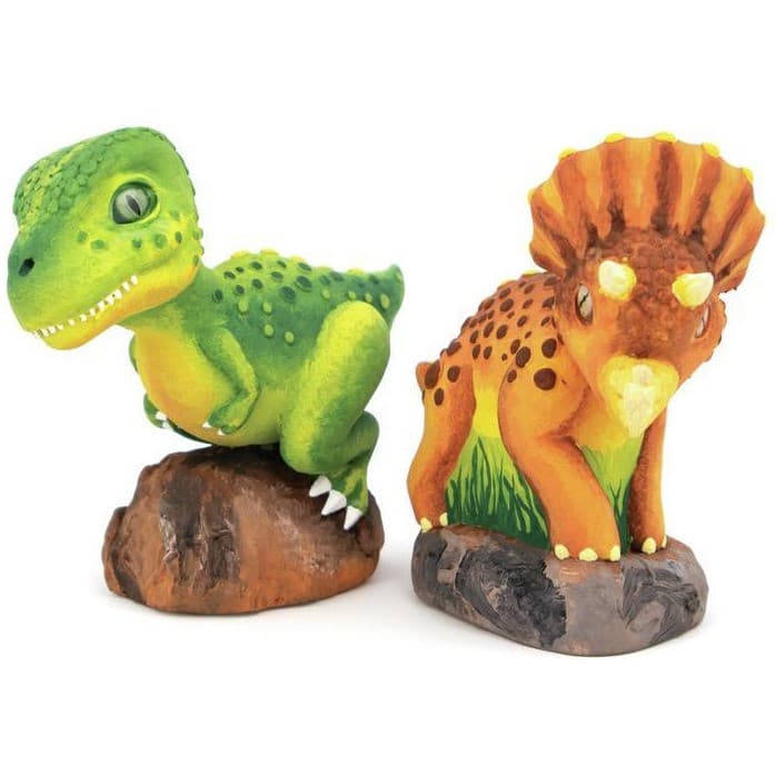 Dinos Art Assortiment de figurines dinosaures à peindre 6pcs