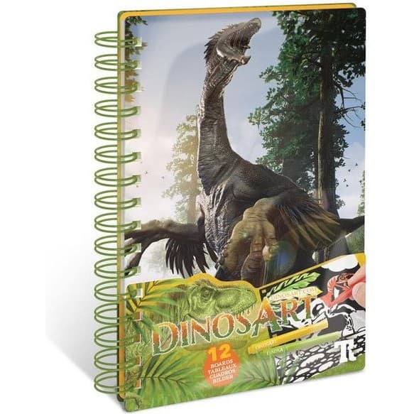 Dinos Art Carnet de coloriage velours dinosaure